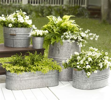 metal planter tubs